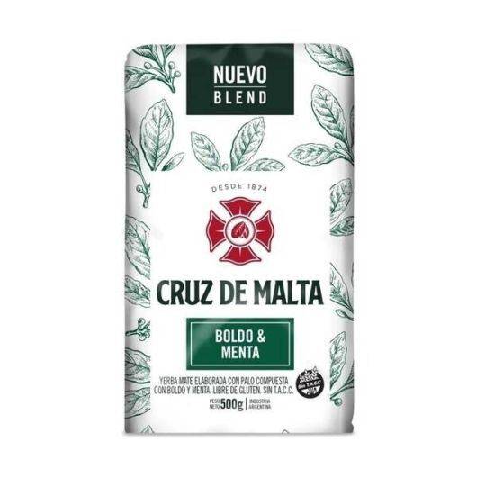 Yerba CRUZ DE MALTA menta+boldo 500g